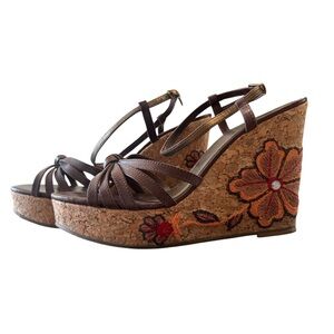 Carlos Santana Sandals Size 9 1/2 Brown Made in Brazil